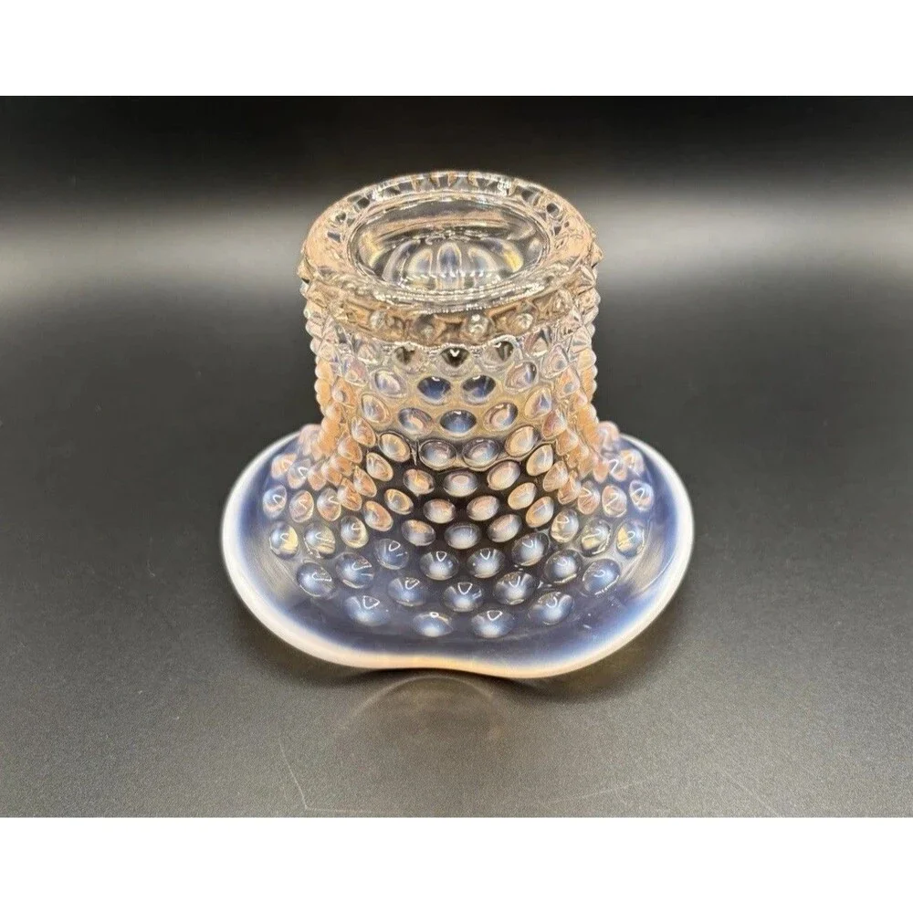 Duncan & Miller Hobnail Pink Opalescent Vase 4 3/8